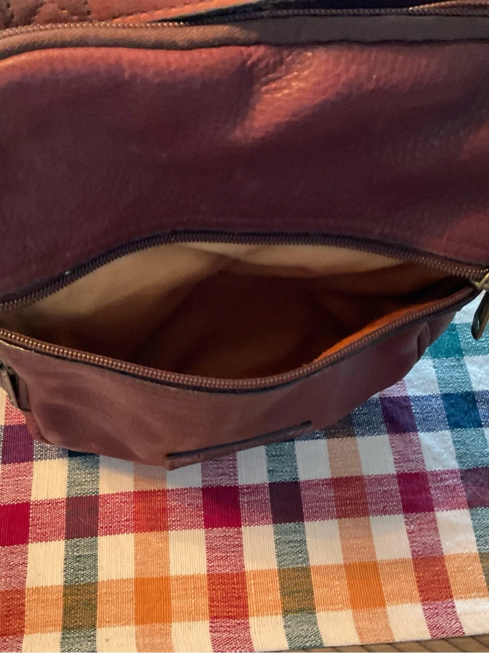 Duluth Trading Co Brown Leather Messenger Bag